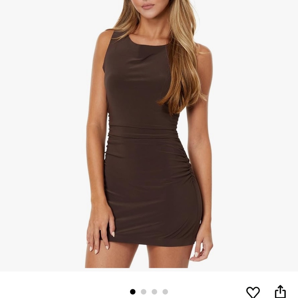 NWT Norma kamali size small pickeleball dress Brown Sleeveless Dress